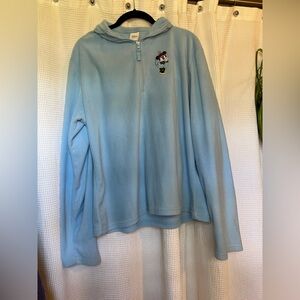 Disney Light Blue Hooded Fleece Half-Zip